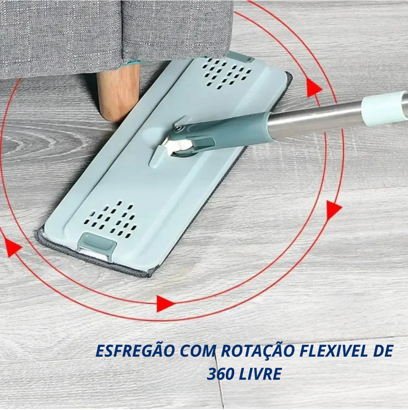 Esfregão de Pano com Rotação de 360 Lavavel a Mão com Balde de Remoçao de Sujeira
