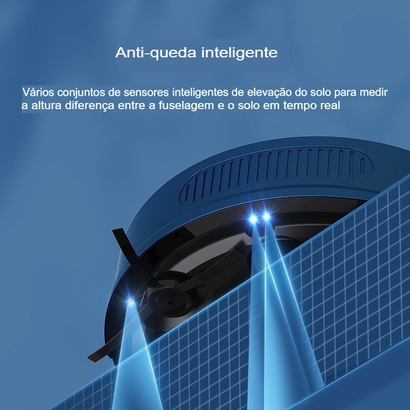 Robô de limpeza residencial inteligente, varredor automático, esfregão, aspirador de pó e recipiente para água