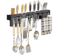 Organizador de cozinha Suporte para utensílios de cozinha Pendurado Panela Copo Prateleira de aço inoxidável Armário Barra de parede Gancho multiuso