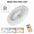 Ventilador de teto inteligente 3 em 1 com controle remoto Lâmpada de iluminação Base de iluminação para quarto e sala de estar