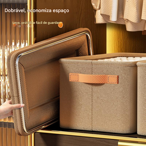 Cesto de armazenamento de tecido espesso para caixa de armazenamento de roupas