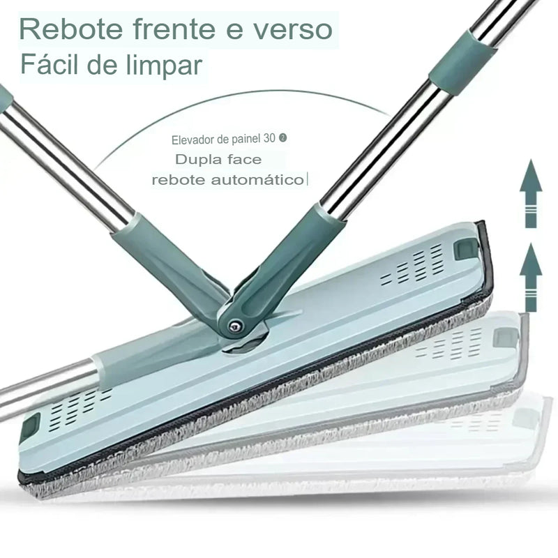 Esfregão de Pano com Rotação de 360 Lavavel a Mão com Balde de Remoçao de Sujeira