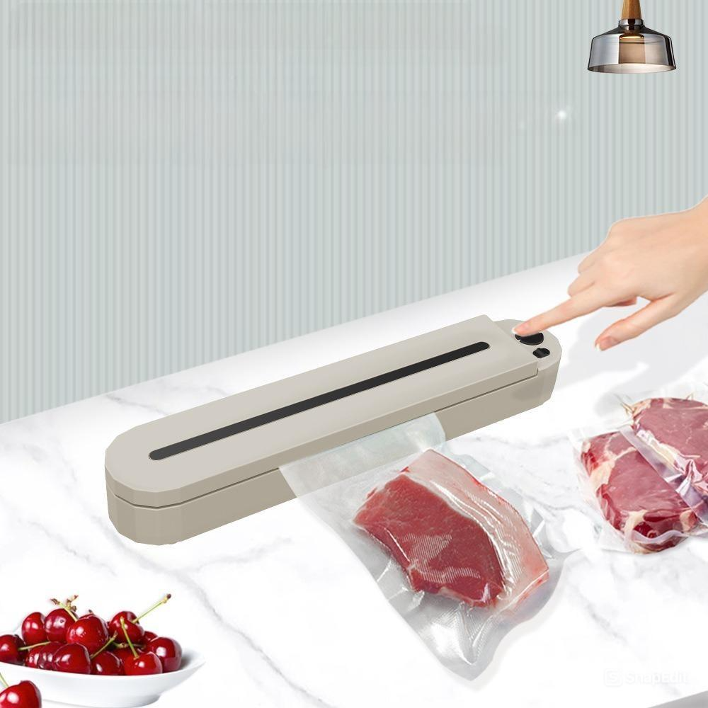Selador a vácuo compacto para uso doméstico, pequeno eletrodoméstico de cozinha para preservação de alimentos
